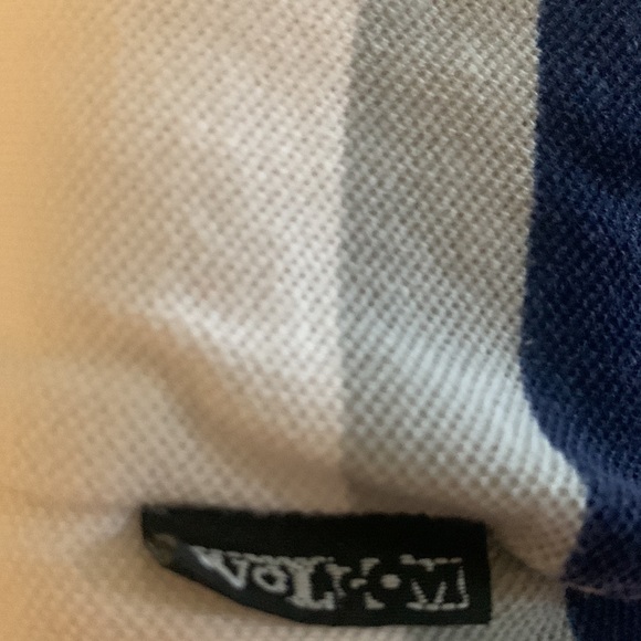 Volcom blue and white striped polo size medium - Picture 5 of 8